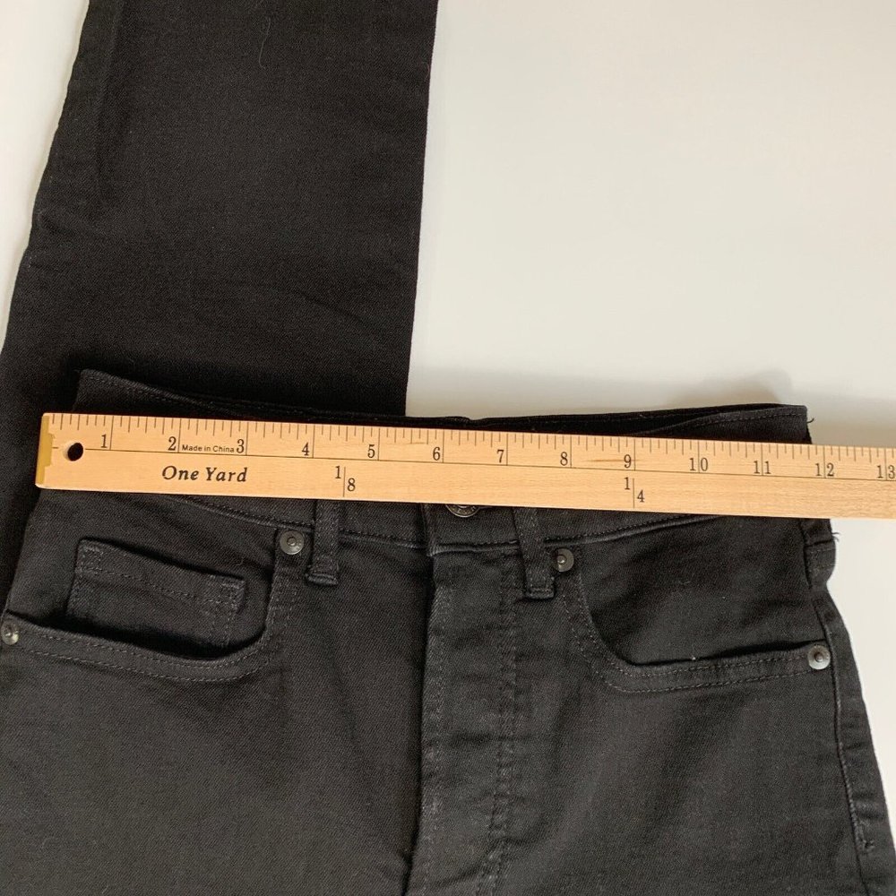 Everlane High Rise Slim Straight Cigarette Button Fly Black Denim Jeans 25R - Picture 10 of 12